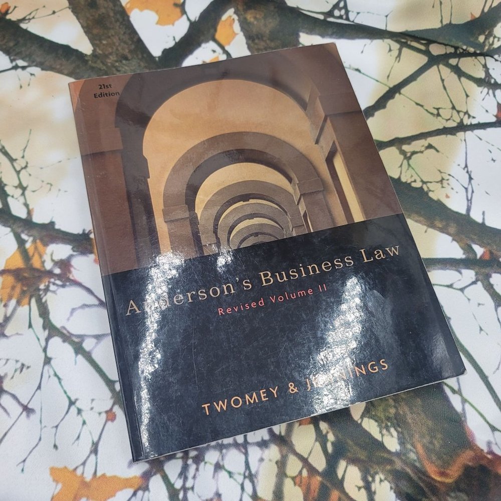 Anderson's Business Law Book 21st Edition Revised Volume II Legal Guide